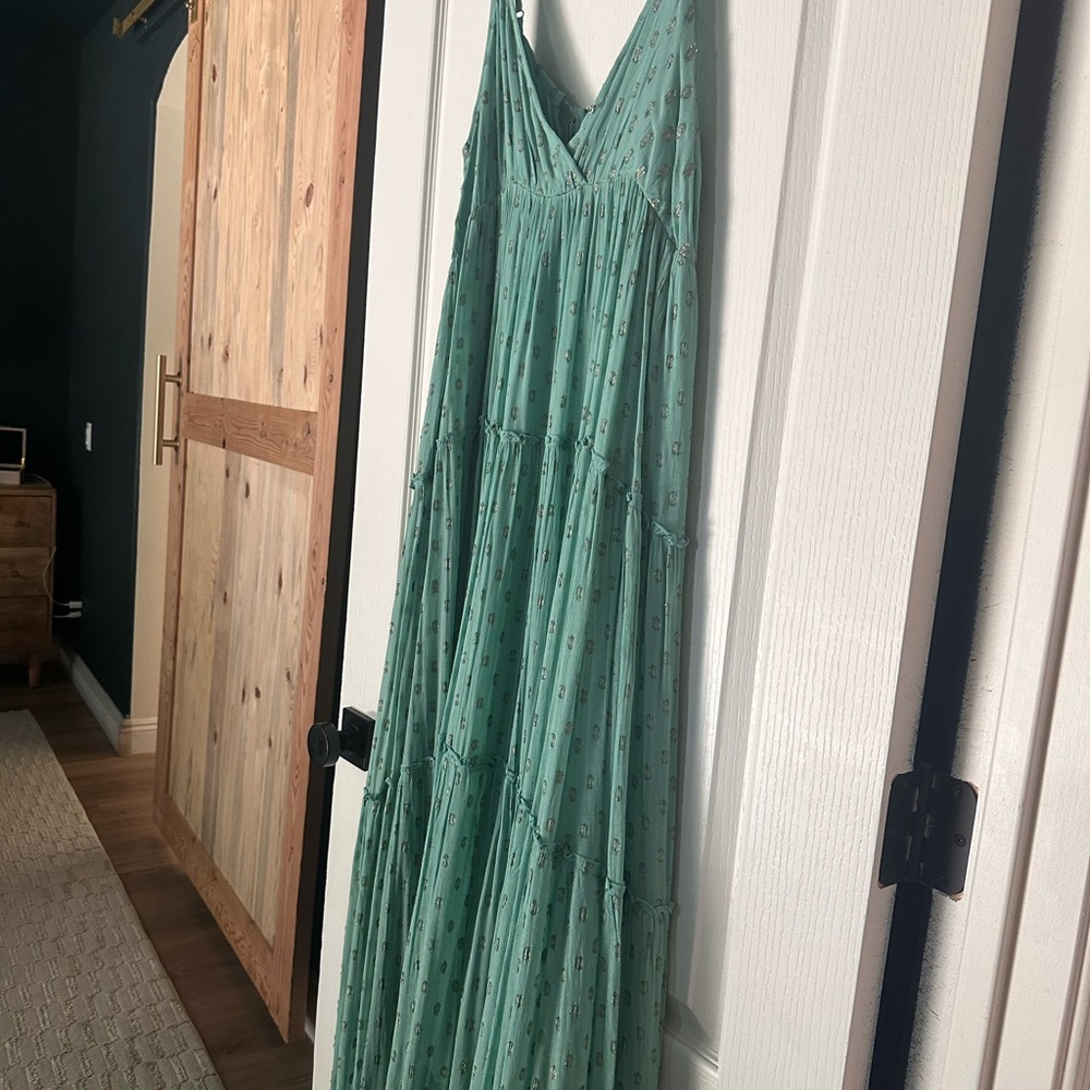 VICI Flowy Turquoise Maxi Dress